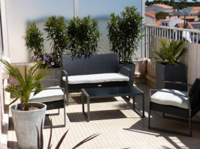 Appartement T2 avec grande terrasse, wifi, et vue partielle sur mer, à 500m de la plage - FR-1-92-924